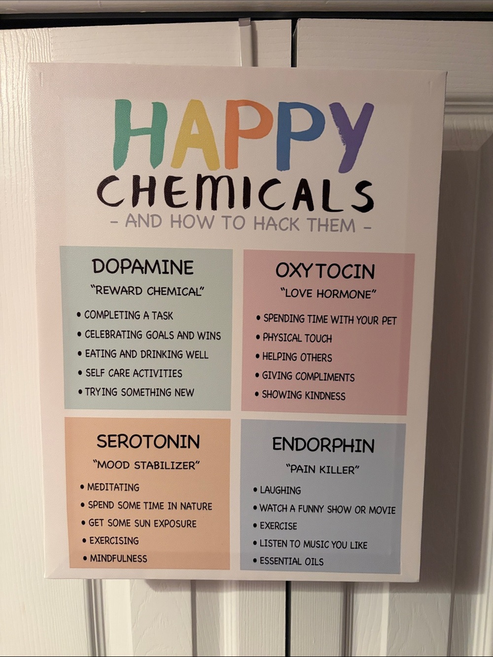 Happy Chemicals Wall Art - Multicolor Typography Canvas